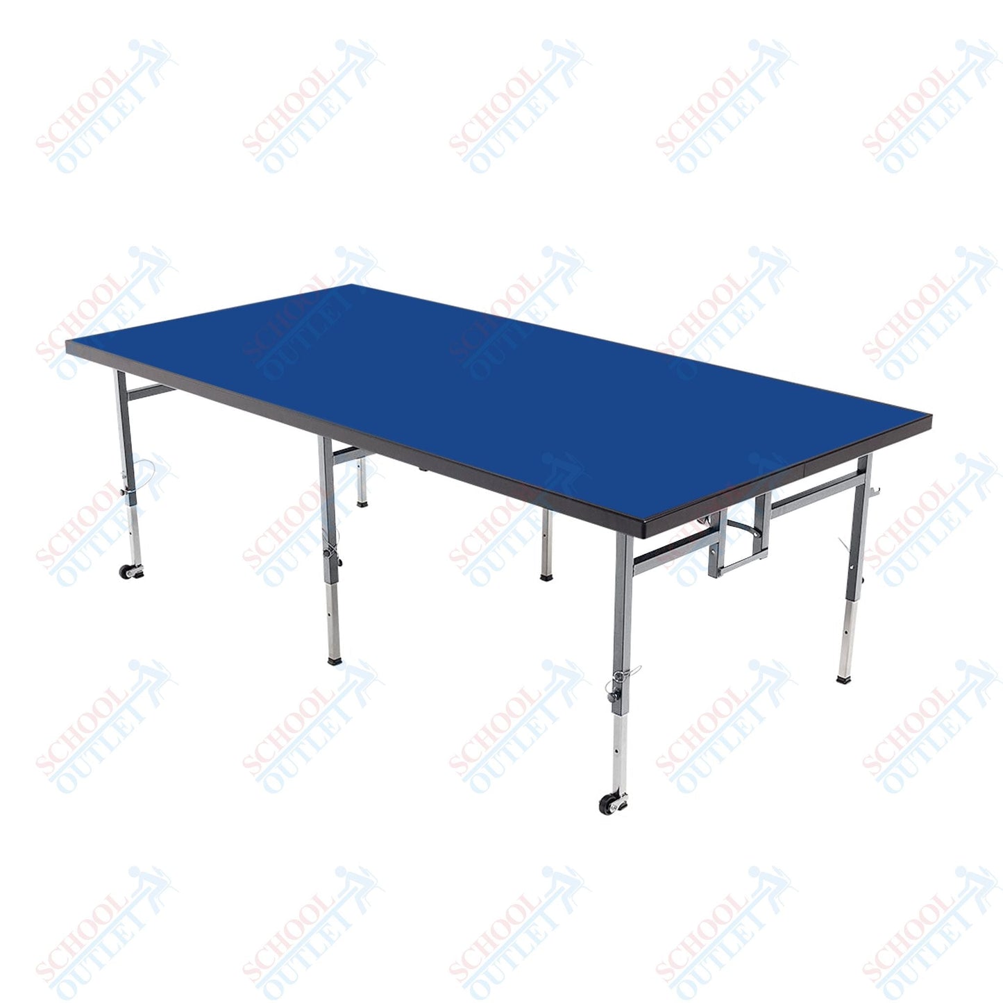 AmTab Adjustable Height Stage - Carpet Top - 48"W x 72"L x Adjustable 16" to 24"H (AmTab AMT-STA4616C) - SchoolOutlet