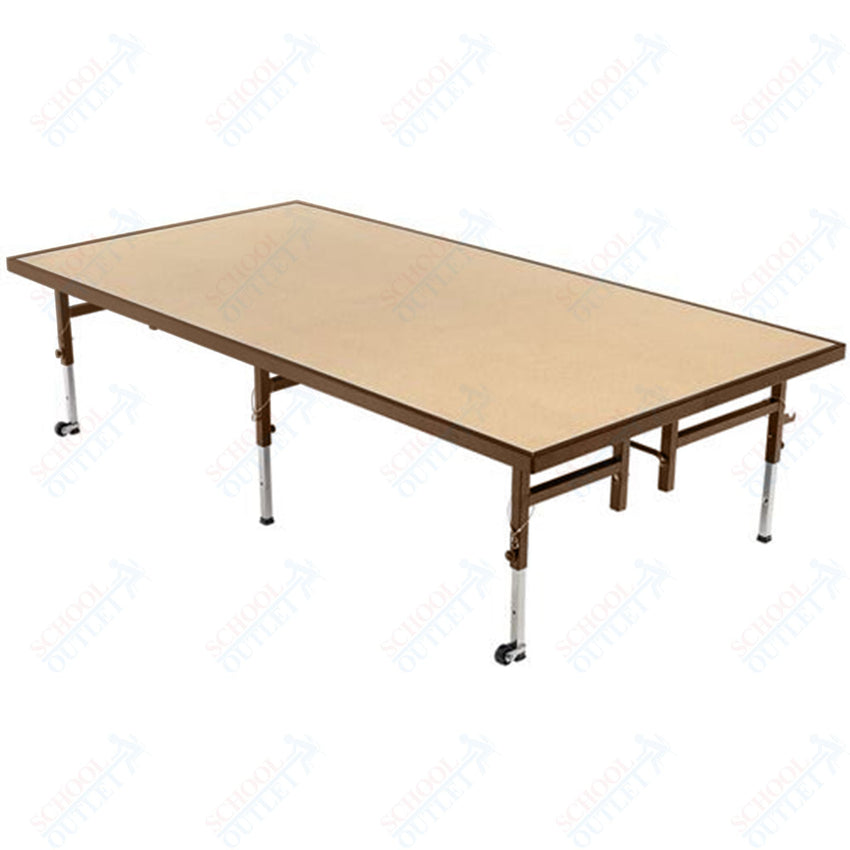 AmTab Adjustable Height Stage - Hardboard Top - 48"W x 96"L x Adjustable 24" to 32"H (AmTab AMT - STA4824H) - SchoolOutlet