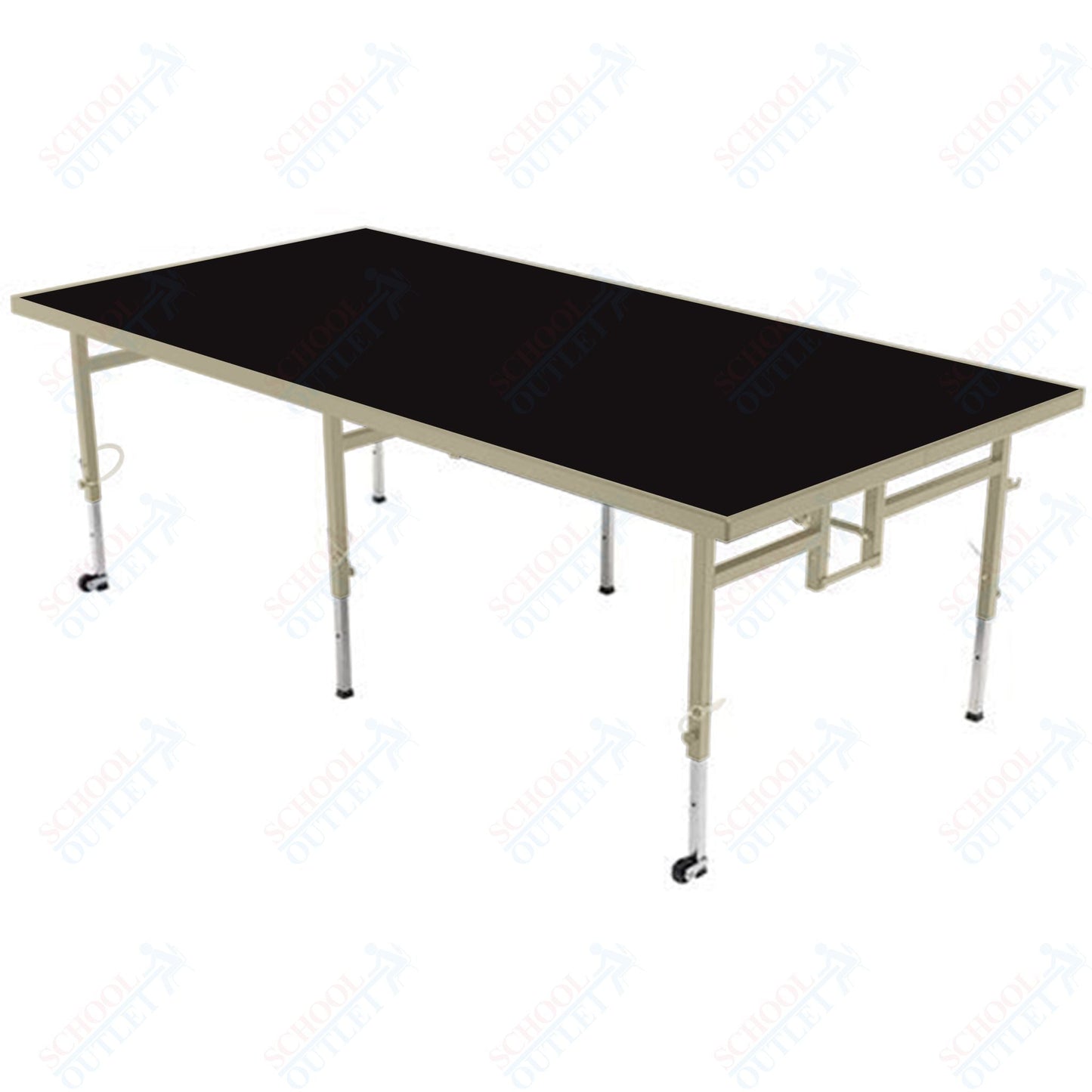 AmTab Adjustable Height Stage - Carpet Top - 48"W x 96"L x Adjustable 32" to 40"H (AmTab AMT - STA4832C) - SchoolOutlet