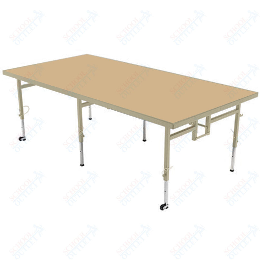 AmTab Adjustable Height Stage - Carpet Top - 48"W x 96"L x Adjustable 32" to 40"H (AmTab AMT - STA4832C) - SchoolOutlet