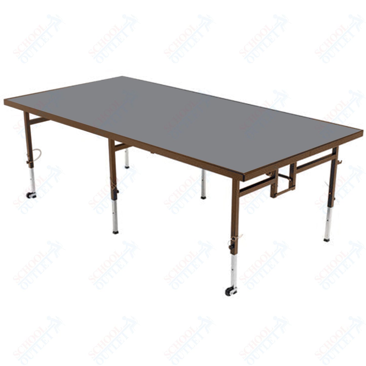 AmTab Adjustable Height Stage - Carpet Top - 48"W x 96"L x Adjustable 32" to 40"H (AmTab AMT - STA4832C) - SchoolOutlet