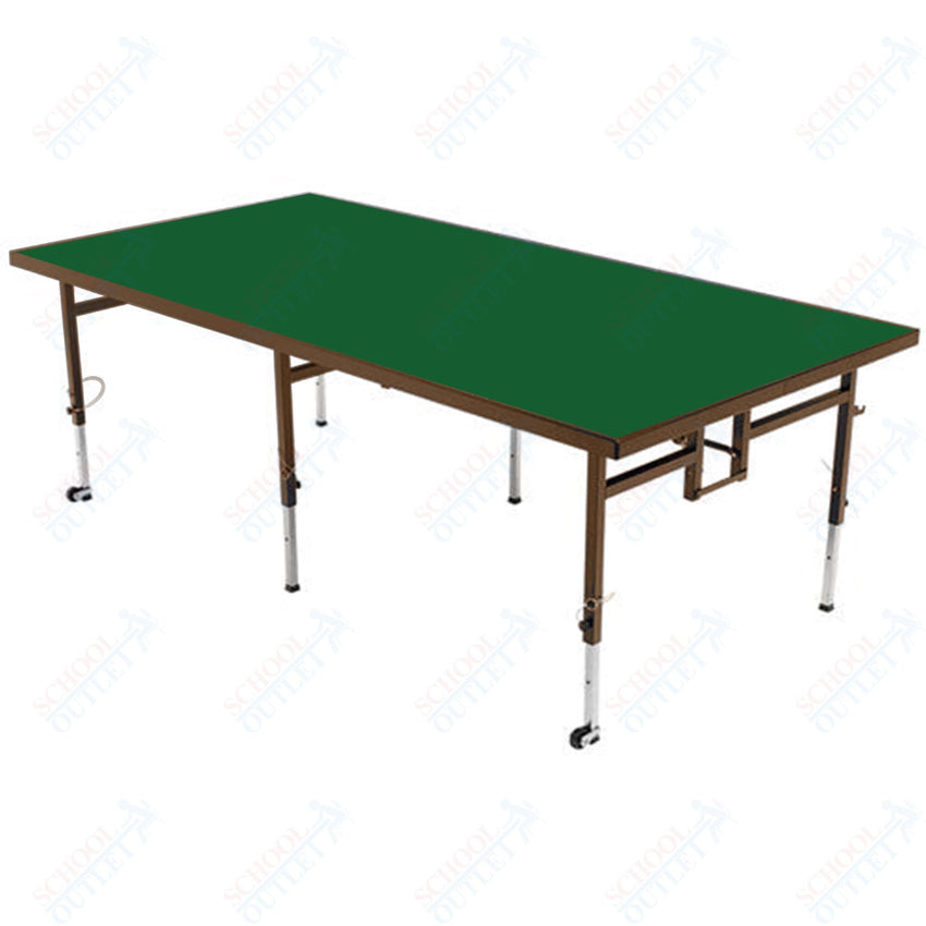 AmTab Adjustable Height Stage - Carpet Top - 48"W x 96"L x Adjustable 32" to 40"H (AmTab AMT - STA4832C) - SchoolOutlet