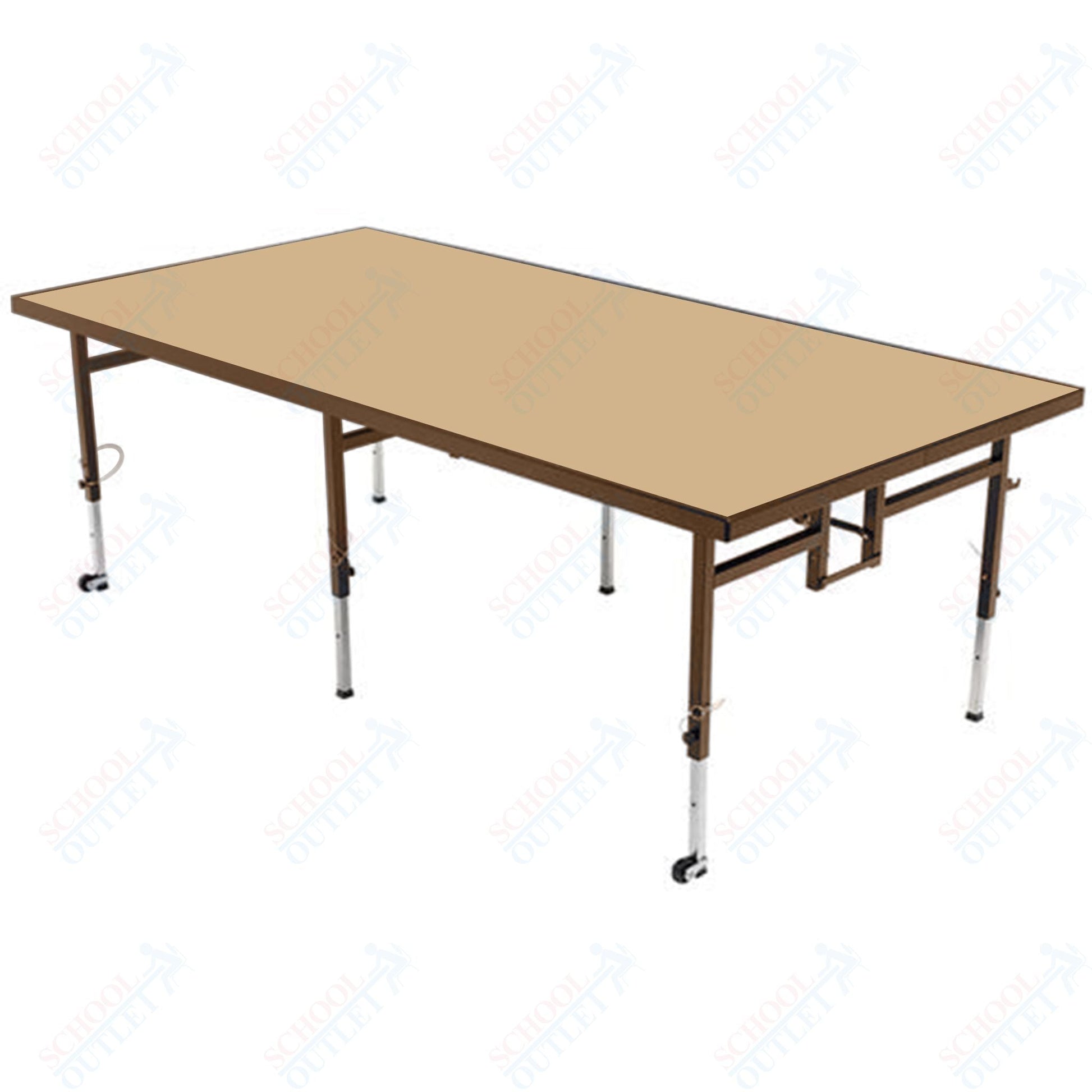 AmTab Adjustable Height Stage - Carpet Top - 48"W x 96"L x Adjustable 32" to 40"H (AmTab AMT - STA4832C) - SchoolOutlet