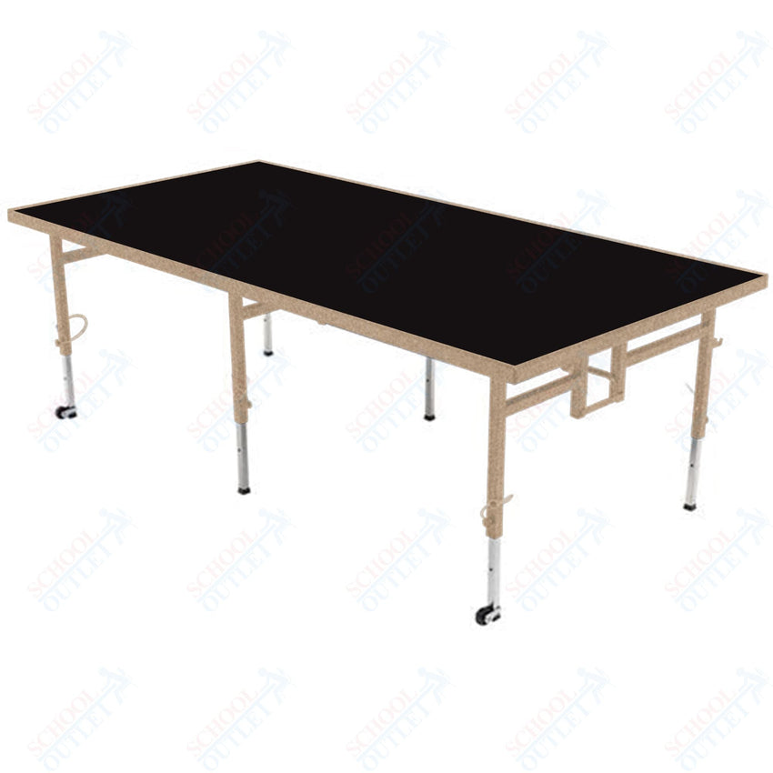 AmTab Adjustable Height Stage - Carpet Top - 48"W x 96"L x Adjustable 32" to 40"H (AmTab AMT - STA4832C) - SchoolOutlet