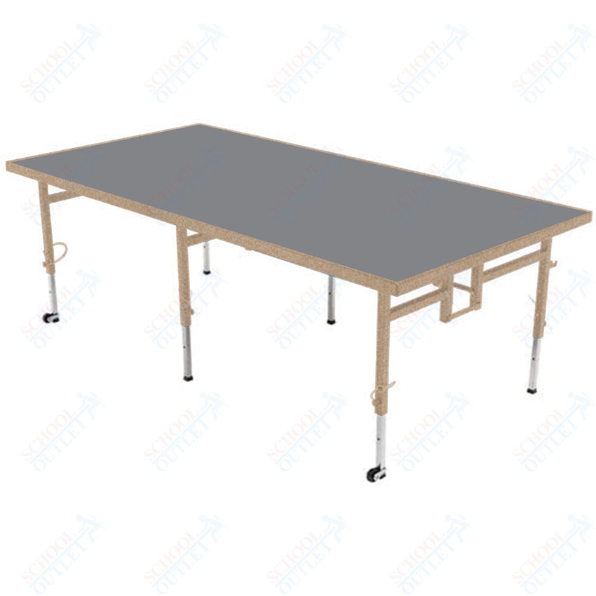 AmTab Adjustable Height Stage - Carpet Top - 48"W x 96"L x Adjustable 32" to 40"H (AmTab AMT - STA4832C) - SchoolOutlet