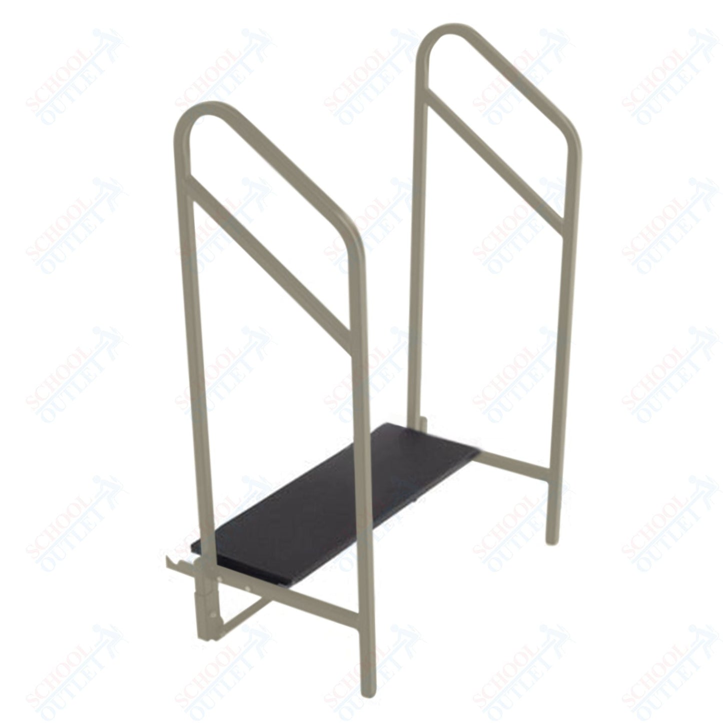 AmTab One Step with Handrails (8"H Step) - 36"W x 15"L x 47"H (AmTab AMT - STP1) - SchoolOutlet