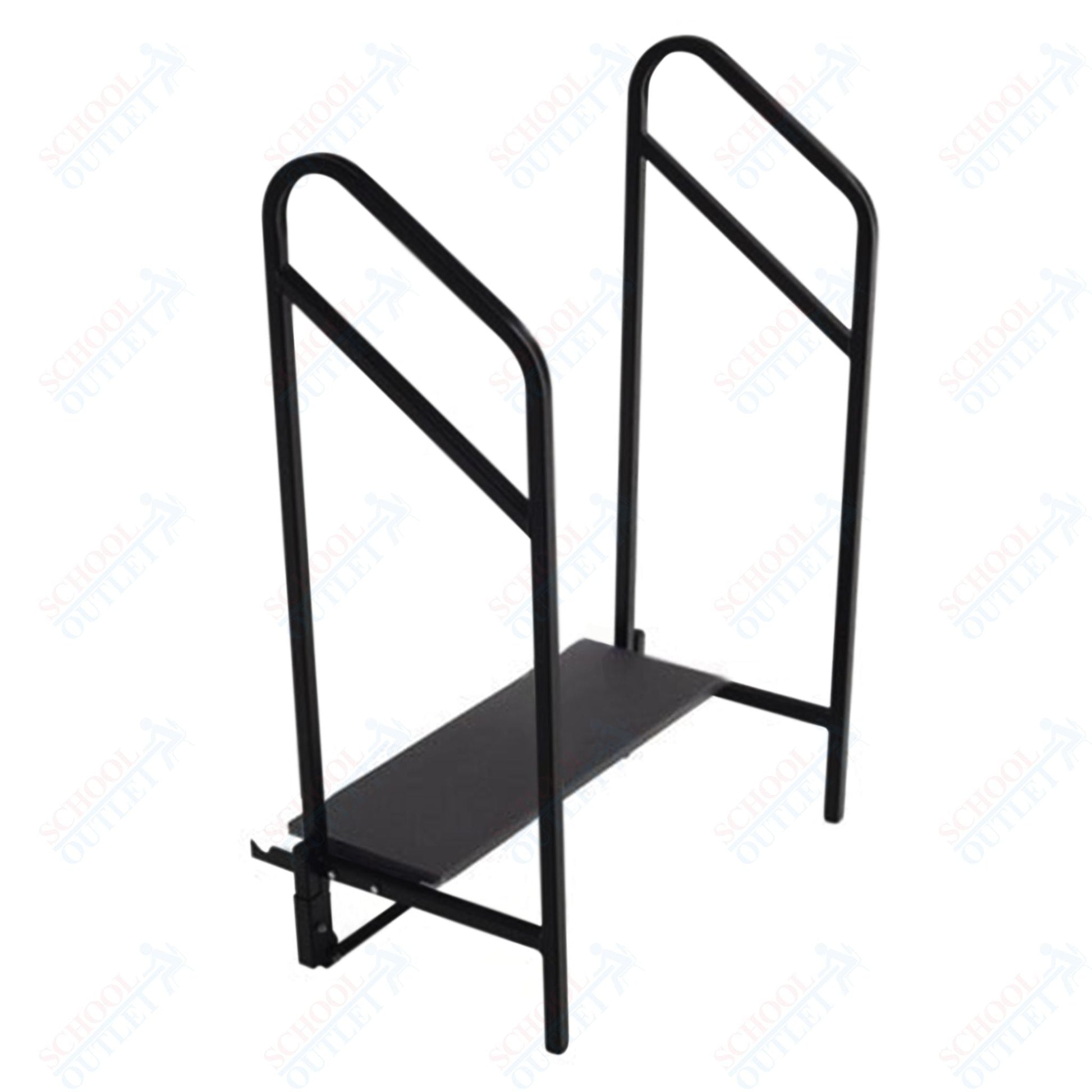 AmTab One Step with Handrails (8"H Step) - 36"W x 15"L x 47"H (AmTab AMT - STP1) - SchoolOutlet