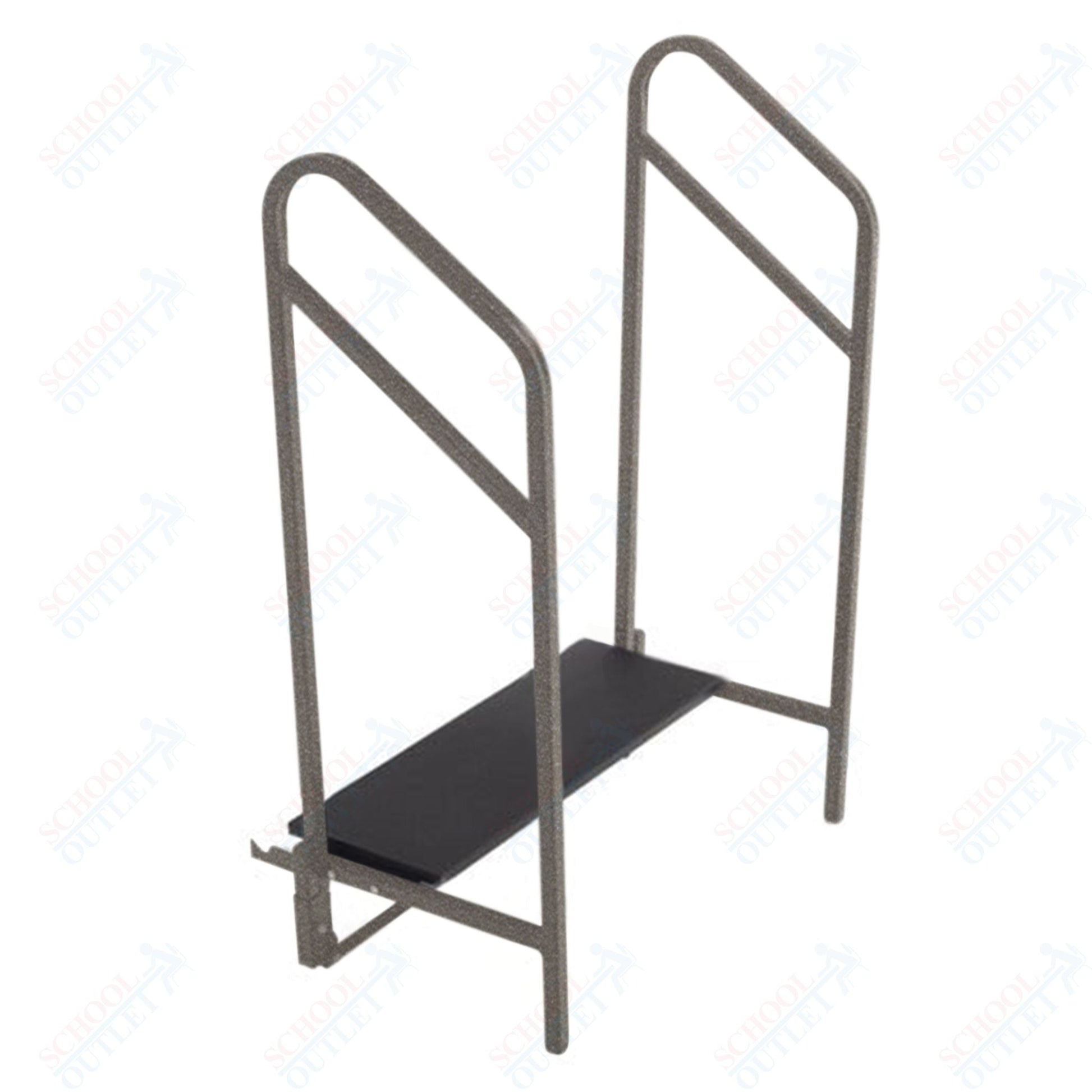 AmTab One Step with Handrails (8"H Step) - 36"W x 15"L x 47"H (AmTab AMT - STP1) - SchoolOutlet
