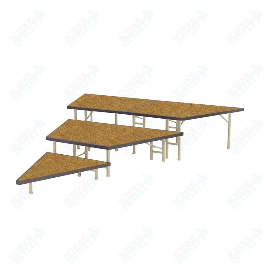 AmTab Pie Shaped Riser - Hardboard Top - 36"W x 8"H (1 Level) (AmTab AMT - STP361H) - SchoolOutlet