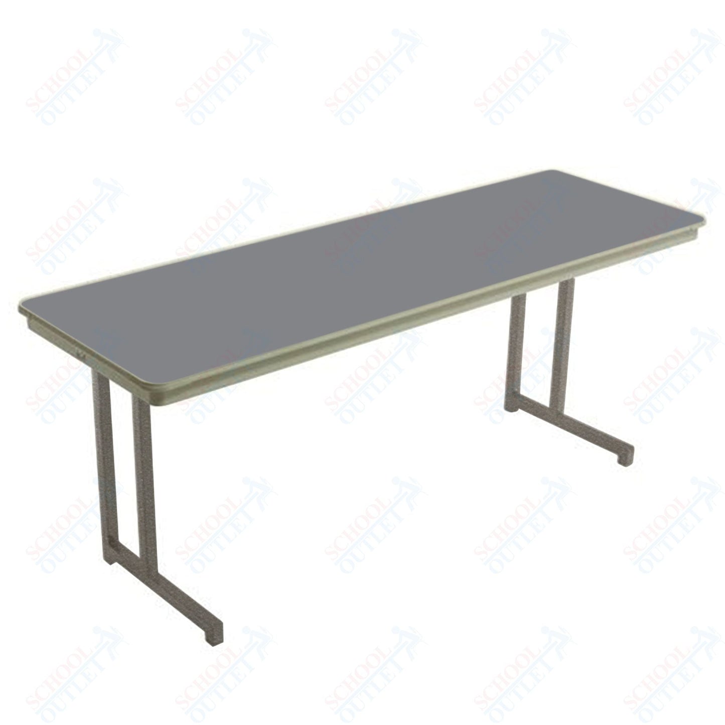 AmTab Dynalite Featherweight Heavy - Duty ABS Plastic Training Table - Rectangle - 18"W x 60"L x 29"H (AmTab AMT - TT185DL) - SchoolOutlet