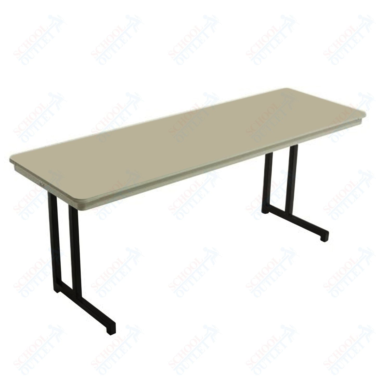 AmTab Dynalite Featherweight Heavy - Duty ABS Plastic Training Table - Rectangle - 18"W x 96"L x 29"H (AmTab AMT - TT188DL) - SchoolOutlet