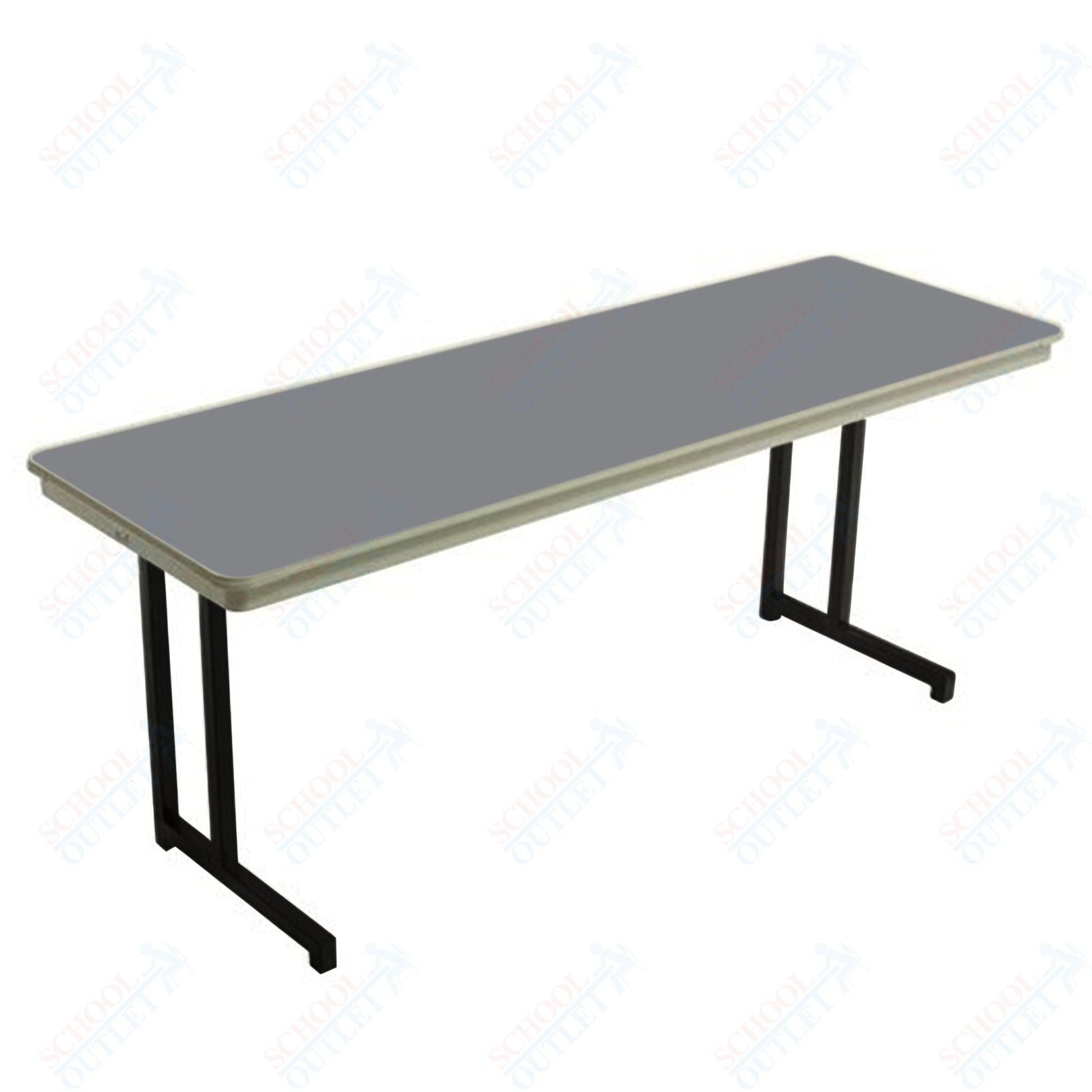 AmTab Dynalite Featherweight Heavy - Duty ABS Plastic Training Table - Rectangle - 18"W x 96"L x 29"H (AmTab AMT - TT188DL) - SchoolOutlet