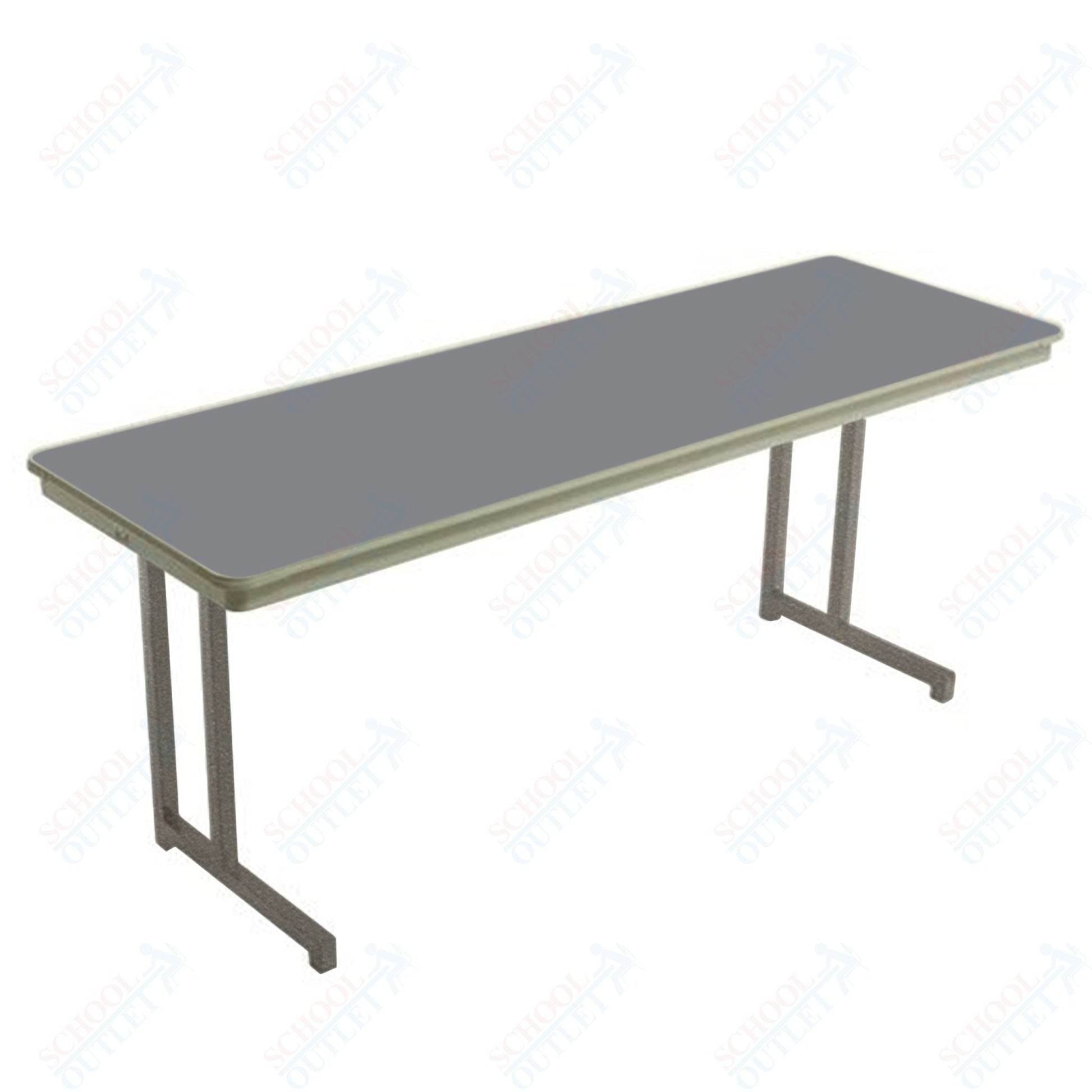 AmTab Dynalite Featherweight Heavy - Duty ABS Plastic Training Table - Rectangle - 18"W x 96"L x 29"H (AmTab AMT - TT188DL) - SchoolOutlet