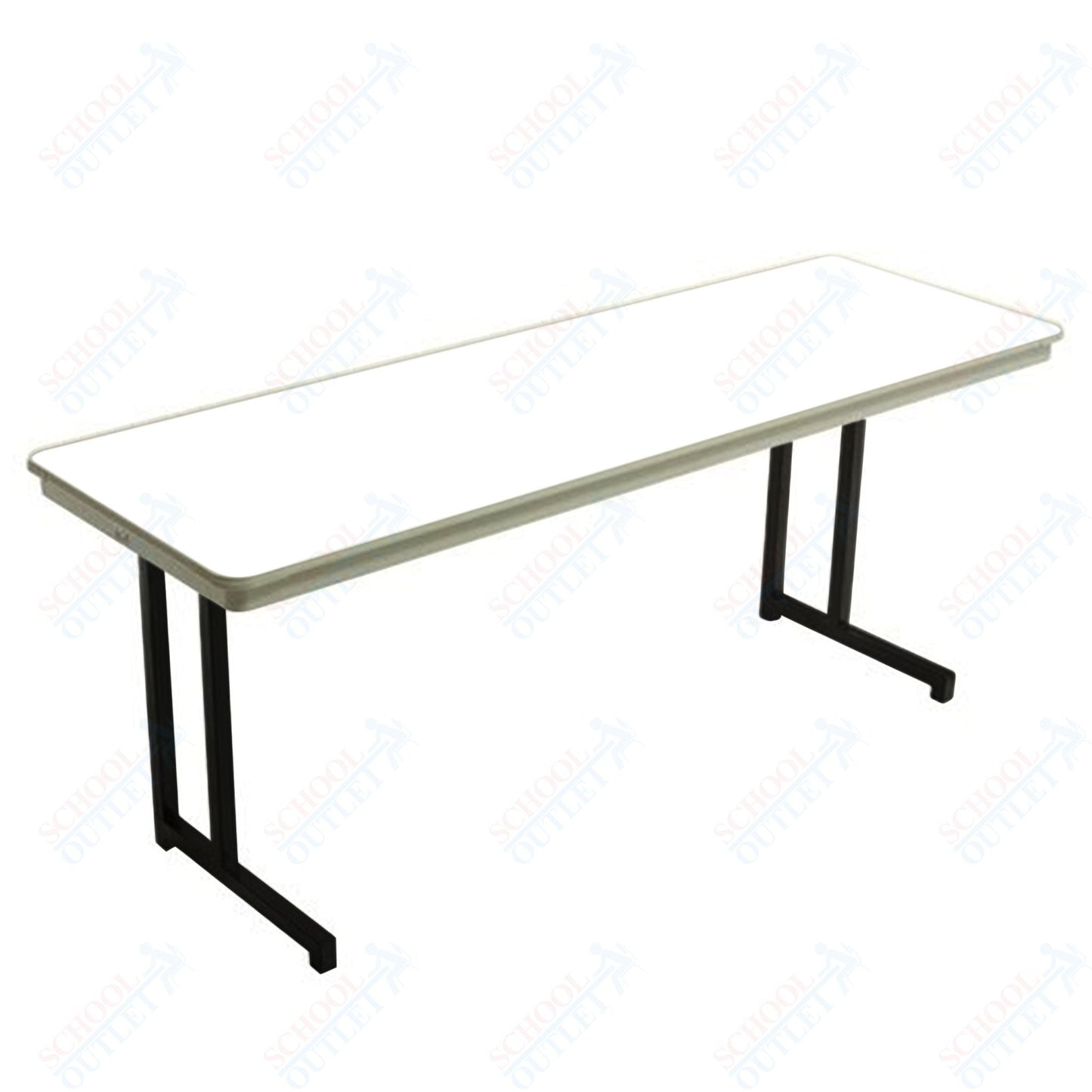 AmTab Dynalite Featherweight Heavy - Duty ABS Plastic Training Table - Rectangle - 24"W x 60"L x 29"H (AmTab AMT - TT245DL) - SchoolOutlet