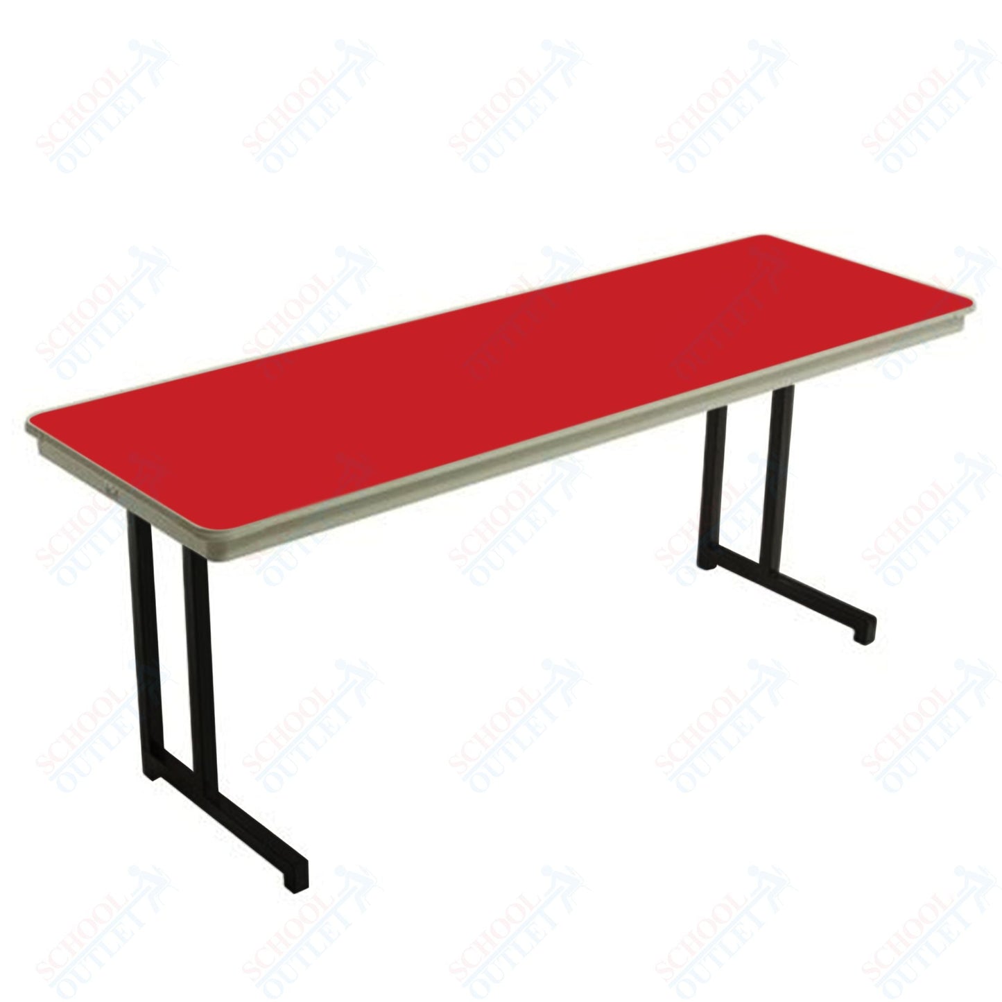 AmTab Dynalite Featherweight Heavy - Duty ABS Plastic Training Table - Rectangle - 24"W x 72"L x 29"H (AmTab AMT - TT246DL) - SchoolOutlet