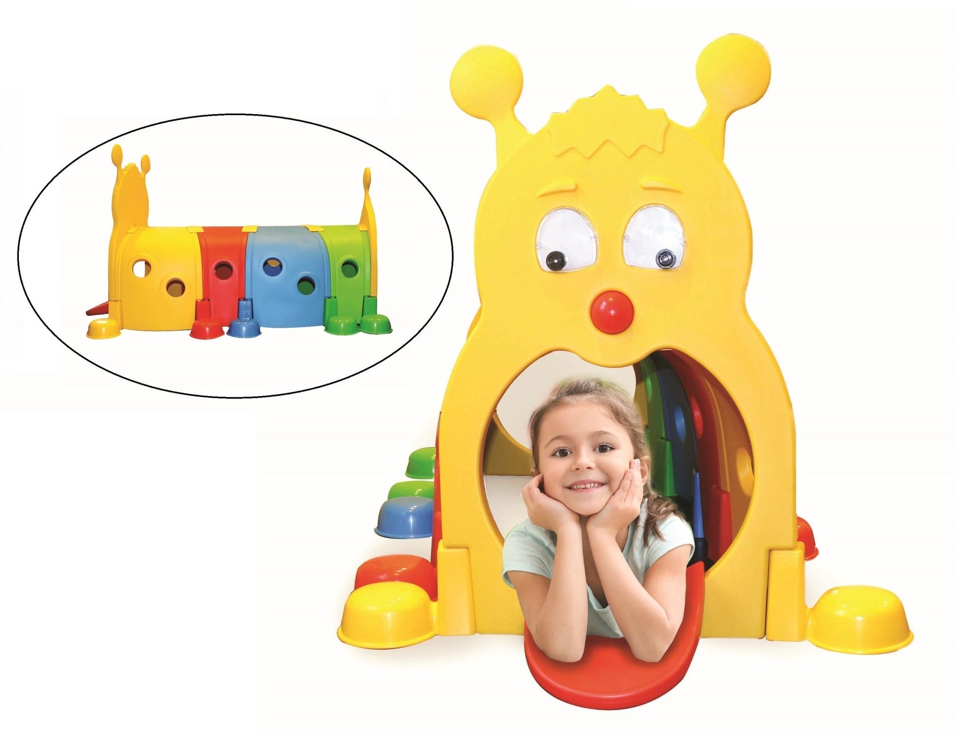 Bintiva Climb and Crawl Caterpillar Tunnel Play Structure - SchoolOutlet