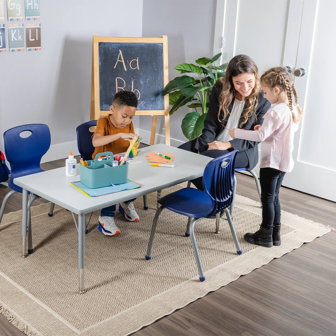 Bintiva NAAR Chair Series - Stacking School Chair 12" Height with Ball Glides - SchoolOutlet