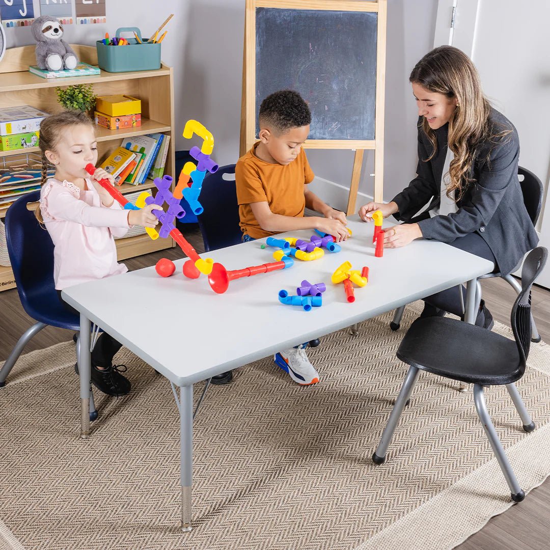 Bintiva NAAR Chair Series - Stacking School Chair 12" Height with Ball Glides - SchoolOutlet