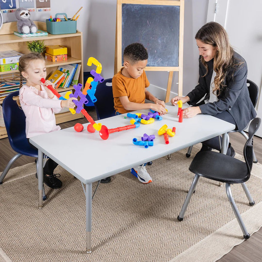 Bintiva NAAR Chair Series - Stacking School Chair 14" Height with Ball Glides - SchoolOutlet