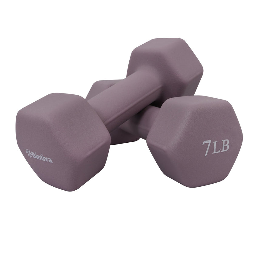 Bintiva Neoprene Hexagon Shaped Dumbbells Earth Tones - SchoolOutlet