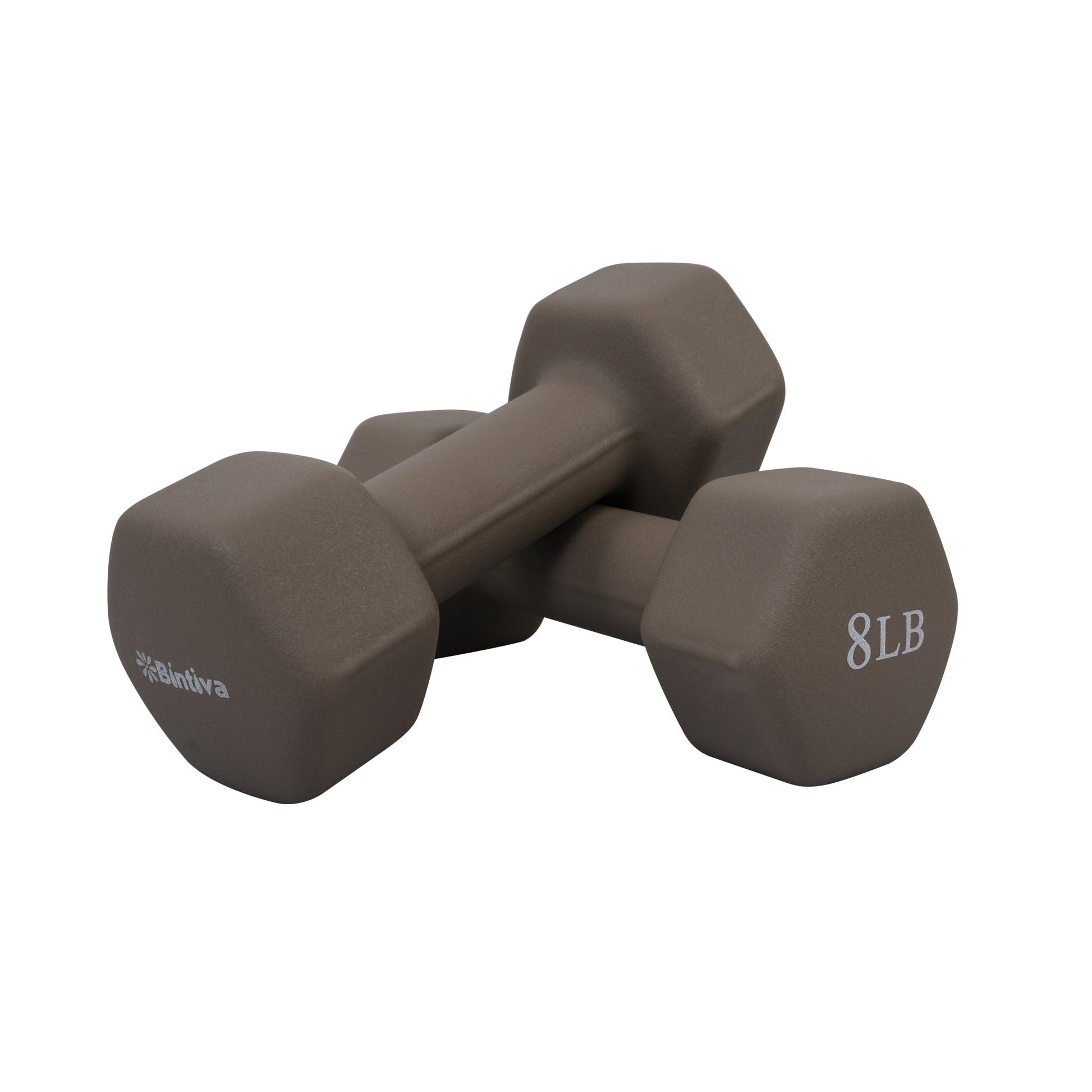 Bintiva Neoprene Hexagon Shaped Dumbbells Earth Tones - SchoolOutlet