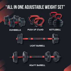 Bintiva Six-in-One Adjustable Weight Dumbbell Set