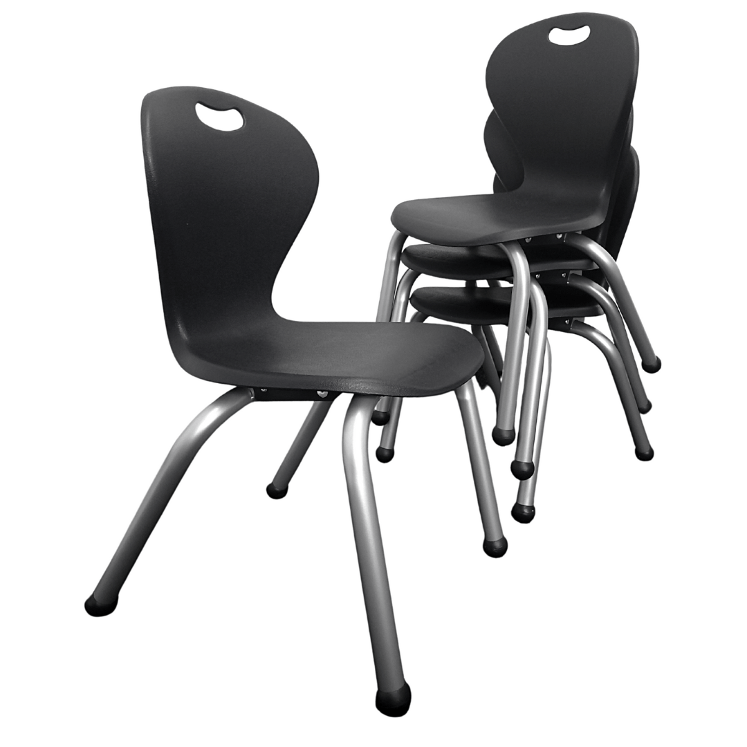 Bintiva ZUUL Stackable Chair Series - School Chair 12" Height with Ball Glides - SchoolOutlet