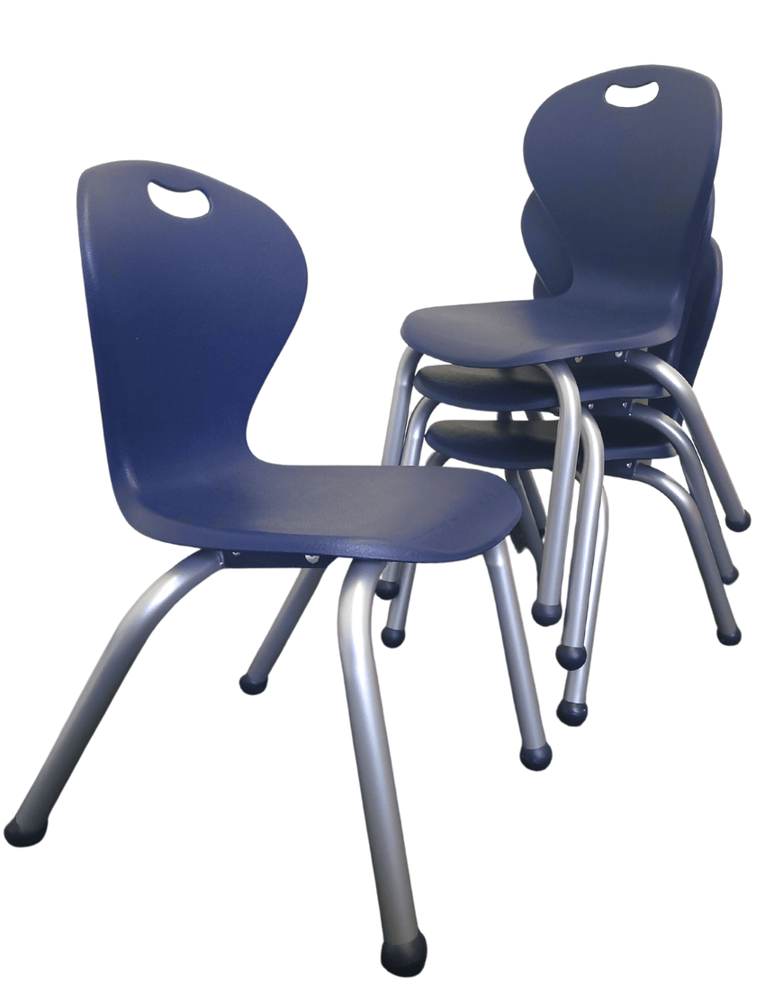 Bintiva ZUUL Stackable Chair Series - School Chair 12" Height with Ball Glides - SchoolOutlet