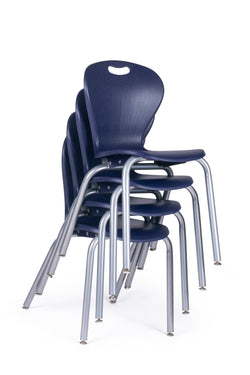 Bintiva ZUUL Stackable Chair Series - School Chair 16" Height with Self Level Glides