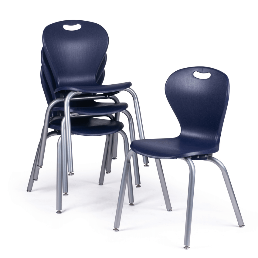 Bintiva ZUUL Stackable Chair Series - School Chair 18" Height with Self Level Glides - SchoolOutlet