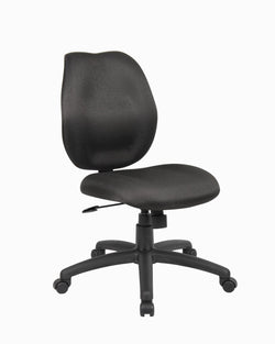 Boss Mid-Back Armless Task Chair, Black (B1016)