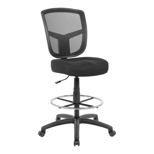 Boss Contract Drafting Stool with Footring, Black (B16020) - SchoolOutlet