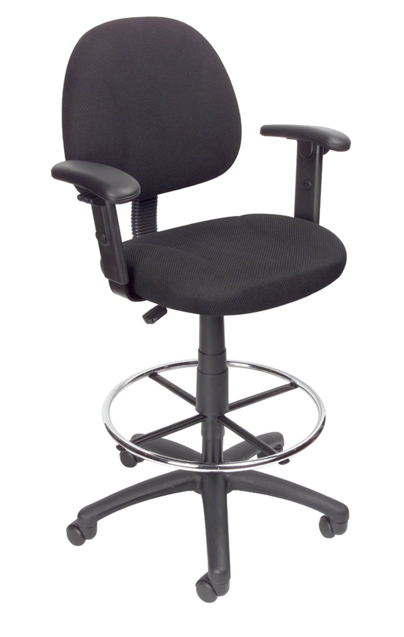 Boss Drafting Stool with Footring and Adjustable Arms (B1616) - SchoolOutlet