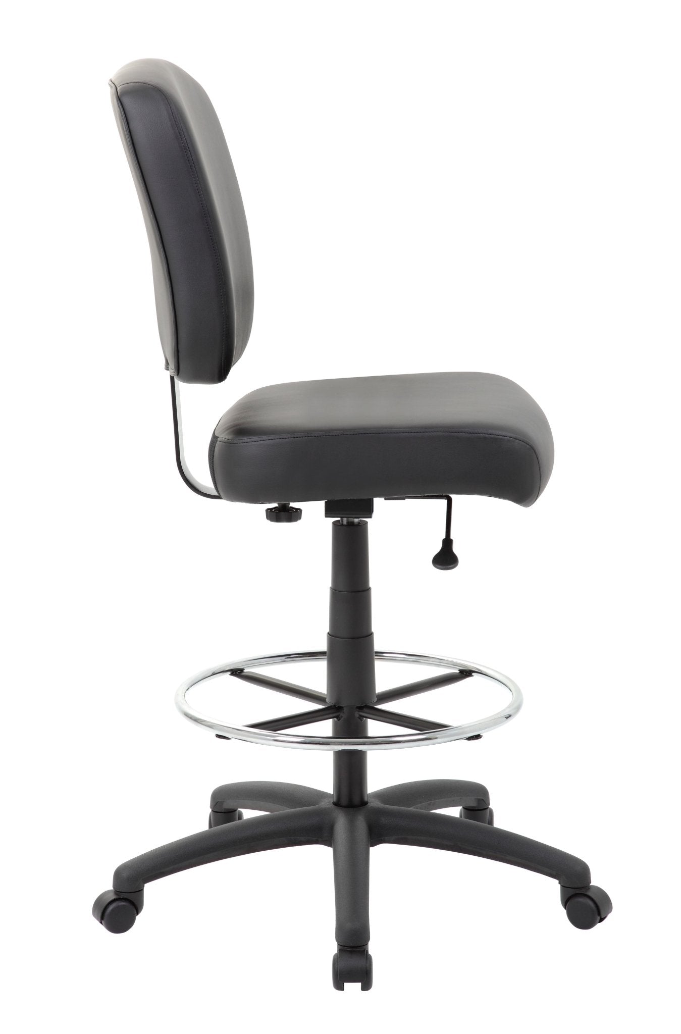 Boss CaressoftPlus Heavy - Duty Oversized Drafting Stool, Black (B1680) - SchoolOutlet