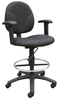 Boss Drafting Stool with Adjustable Arms and Footring (B1691)