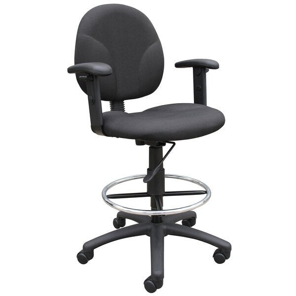 Boss Drafting Stool with Adjustable Arms and Footring (B1691) - SchoolOutlet