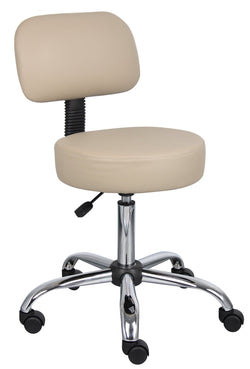 Boss Office Caressoft Medical Professional Adjustable Stool with Back (B245)