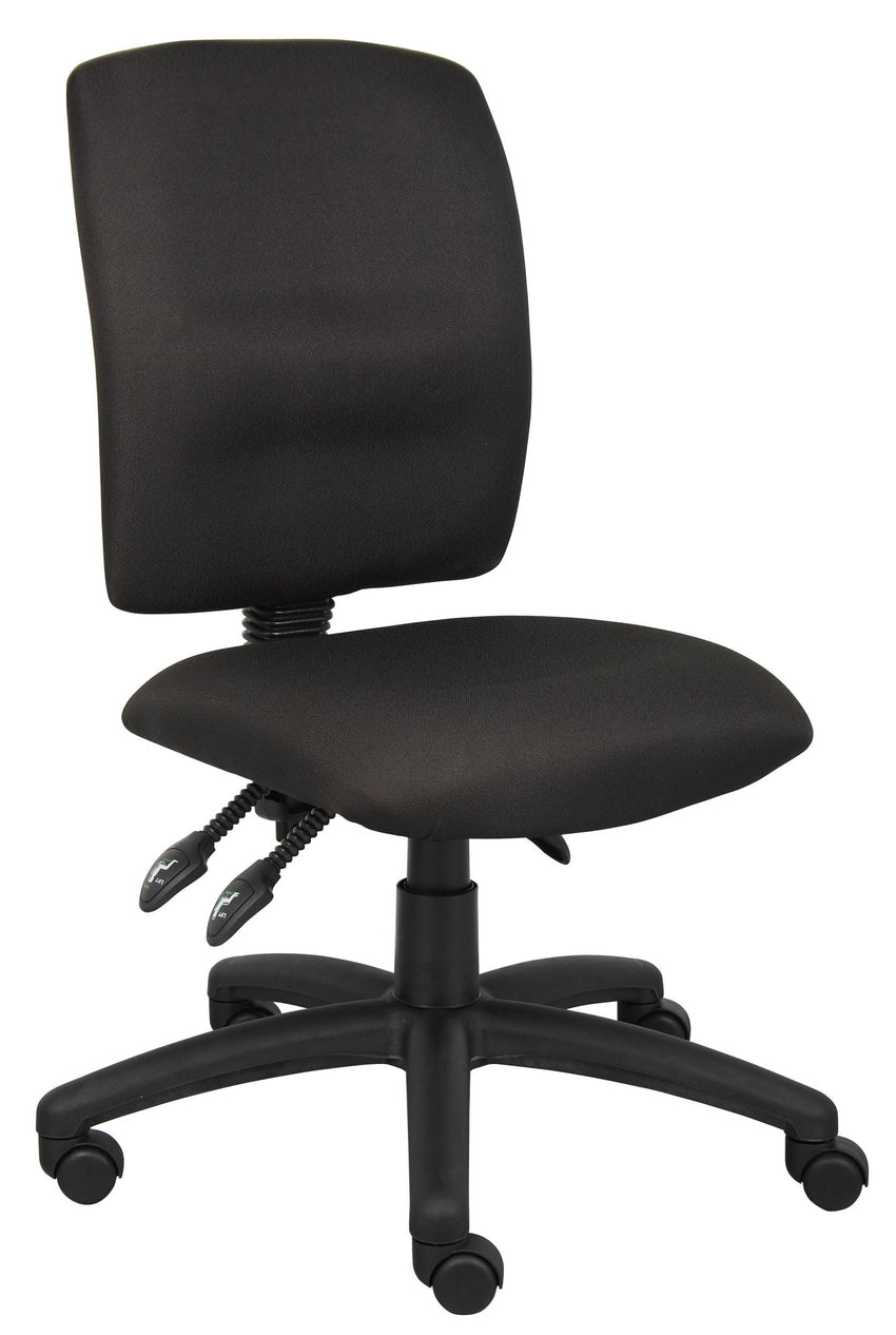 Boss Fabric Multi - Function Task Chair, Black (B3035) - SchoolOutlet