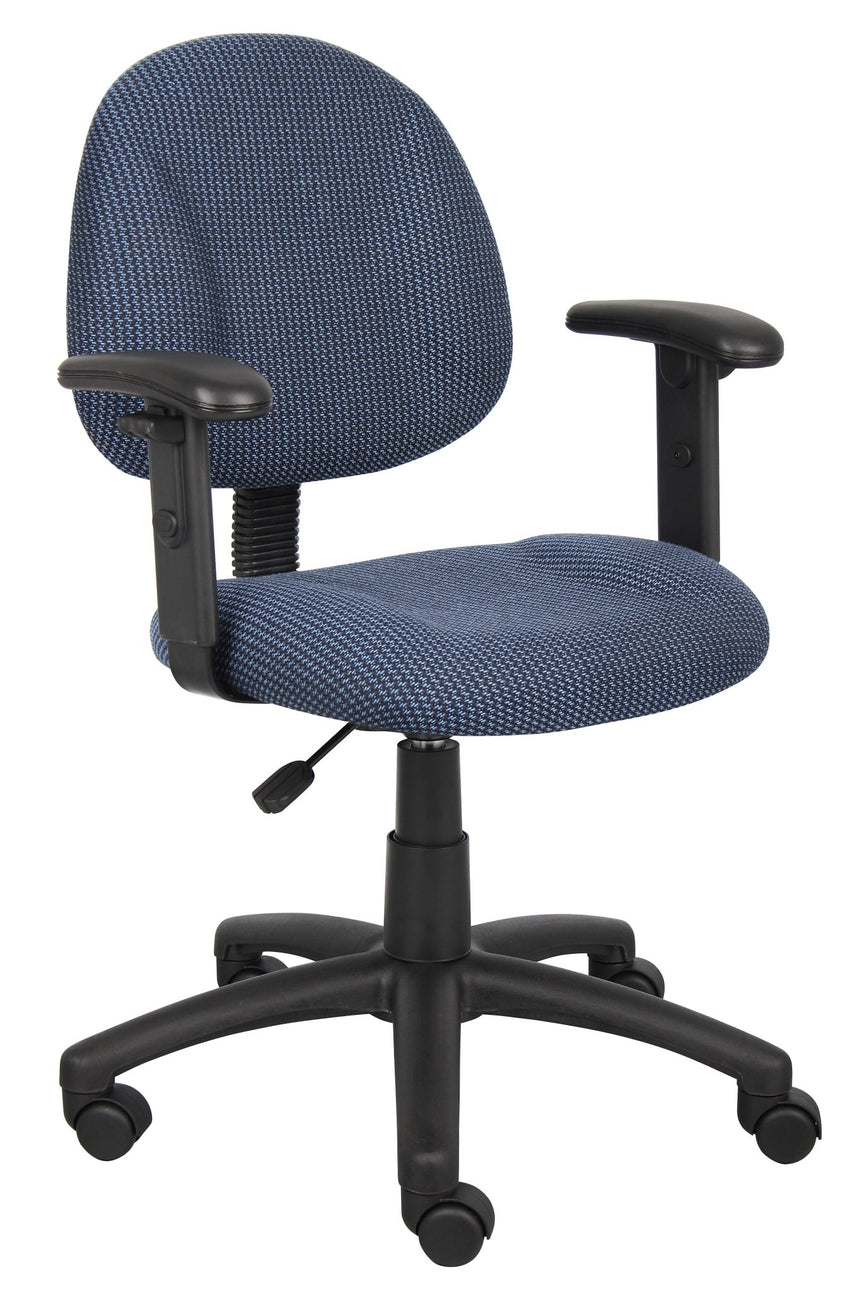 Boss Tweed Perfect Posture Deluxe Office Task Chair with Adjustable Arms (B316) - SchoolOutlet