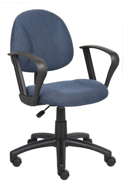 Boss Tweed Perfect Posture Deluxe Office Task Chair with Loop Arms (B317)
