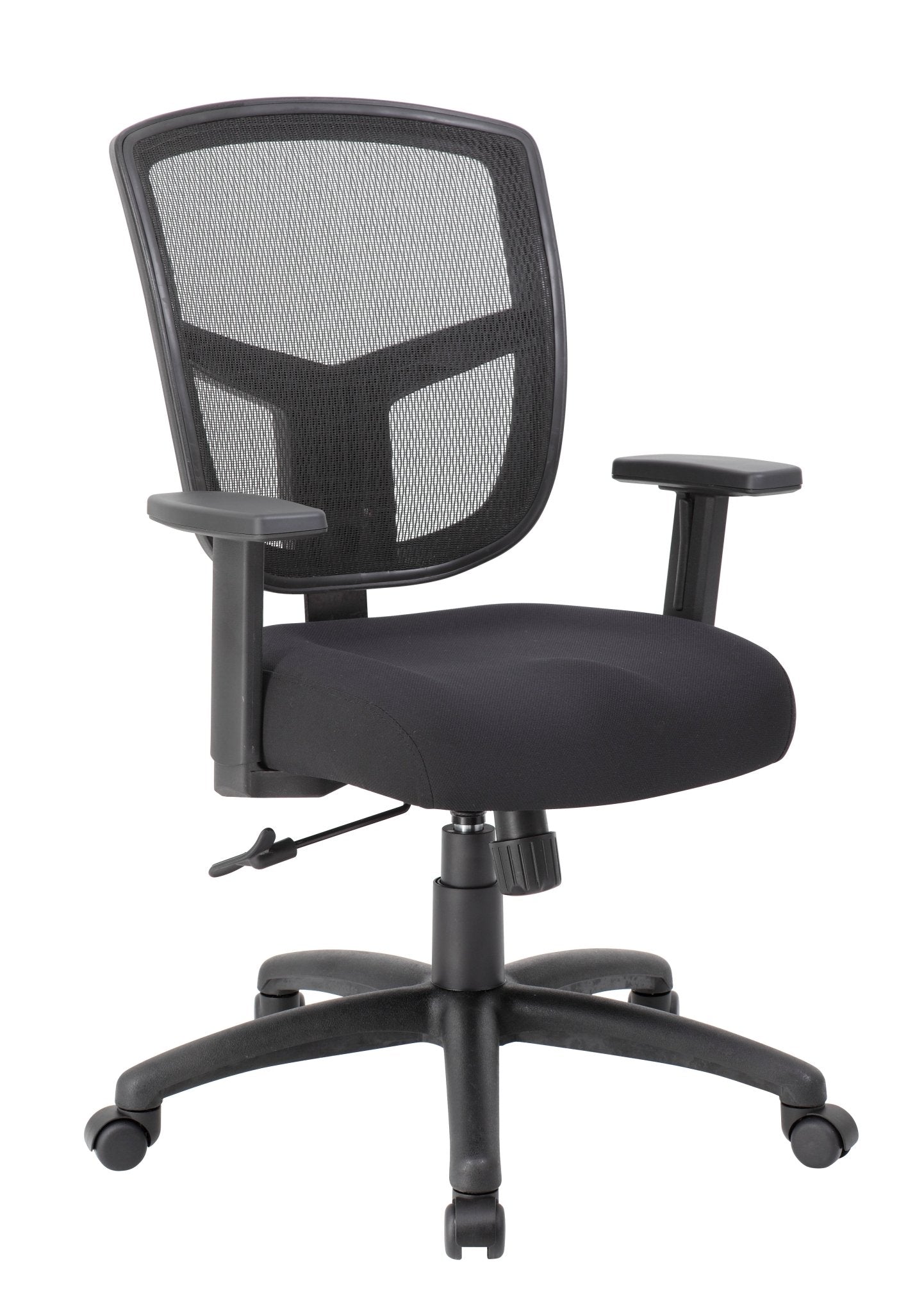 Boss Contract Mesh Task Chair with Synchro - Tilt Mechanism, Black (B6022) - SchoolOutlet