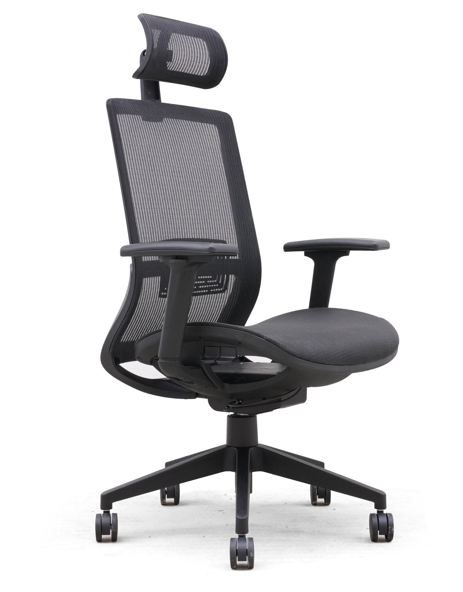 Boss Mesh Back Task Chair with 3D Multi - Direction Armrests and Headrest, Black (B6033) - SchoolOutlet