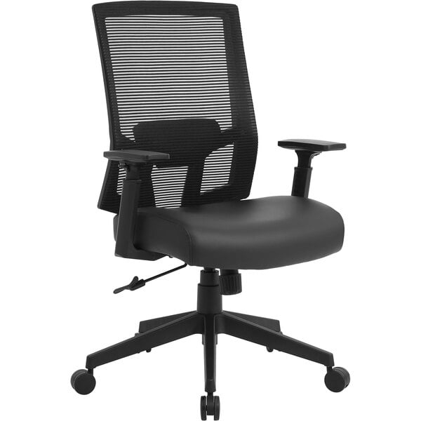 Boss Mesh Back Task Chair with Casters, Black (B6044AM) - SchoolOutlet