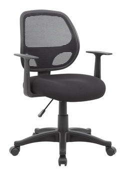 Boss Commercial Grade Mesh Back Task Chair with Casters and T-Arms, Black (B606)