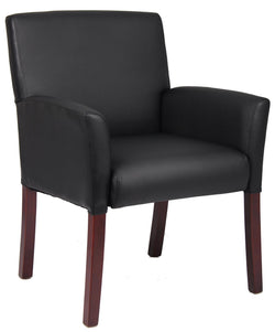Boss Box Arm guest, accent or dining chair, Black (B619)