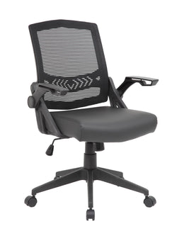 Boss Mesh Flip Arm Task Chair, Black (B6223)