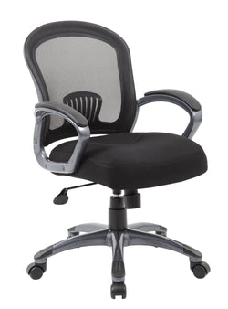 Boss Mesh Ergonomic Mid-Back Task Chair, Black (B6256)