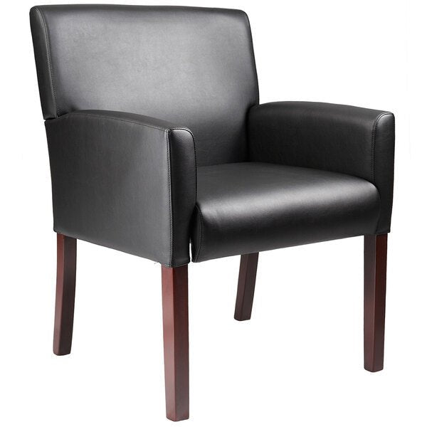 Boss Box Arm guest, accent or dining chair, Black (B629M) - SchoolOutlet