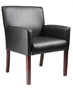 Boss Box Arm guest, accent or dining chair, Black (B629M)