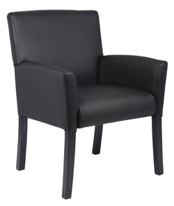 Boss Box Arm guest, accent or dining chair, Black (B639)